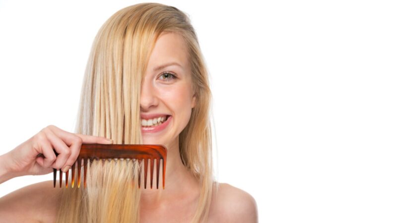  use wide tooth hair brush